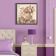 Load image into Gallery viewer, Diamond Painting - Full Round - Pink flower teapot (40*40CM)
