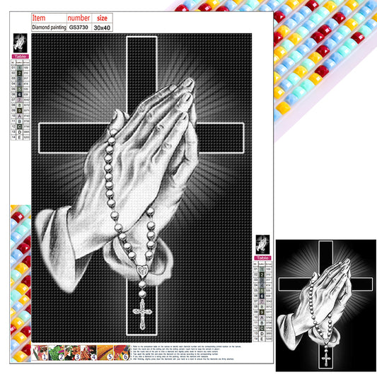 Diamond Painting - Full Square - Lord bless you cross (30*40CM)