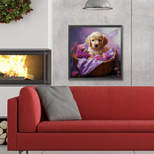 Load image into Gallery viewer, Diamond Painting - Full Round - golden retriever puppy (30*30CM)
