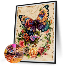 Load image into Gallery viewer, Diamond Painting - Full Round - flowers and butterflies (30*40CM)
