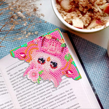 Load image into Gallery viewer, 4PCS Special Shape+Round Diamond Painting Bookmark Kits Kits (Pink Owl)
