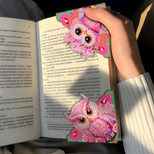 Load image into Gallery viewer, 4PCS Special Shape+Round Diamond Painting Bookmark Kits Kits (Pink Owl)

