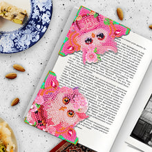 Load image into Gallery viewer, 4PCS Special Shape+Round Diamond Painting Bookmark Kits Kits (Pink Owl)
