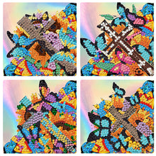 Load image into Gallery viewer, 4PCS Special Shape+Round Diamond Painting Bookmark Kits Kits(Butterfly Crucifix)
