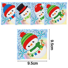 Load image into Gallery viewer, 4PCS Special Shape+Round Diamond Painting Bookmark Kits Kits(Cartoon Snowman #6)
