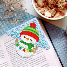Load image into Gallery viewer, 4PCS Special Shape+Round Diamond Painting Bookmark Kits Kits(Cartoon Snowman #6)
