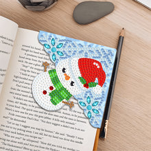 Load image into Gallery viewer, 4PCS Special Shape+Round Diamond Painting Bookmark Kits Kits(Cartoon Snowman #6)

