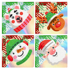 Load image into Gallery viewer, 4PCS Special Shape+Round Diamond Painting Bookmark Kits Kits(Cartoon Snowman #7)
