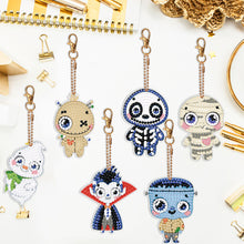 Load image into Gallery viewer, 6PCS Double Sided Special Shape Diamond Painting Art Keychain Pendant Wacky Doll
