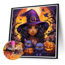 Load image into Gallery viewer, Diamond Painting - Full Round - little witch (40*40CM)
