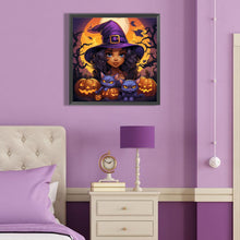 Load image into Gallery viewer, Diamond Painting - Full Round - little witch (40*40CM)
