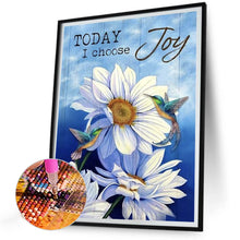 Load image into Gallery viewer, Diamond Painting - Full Round - Hummingbird and white flowers (30*40CM)

