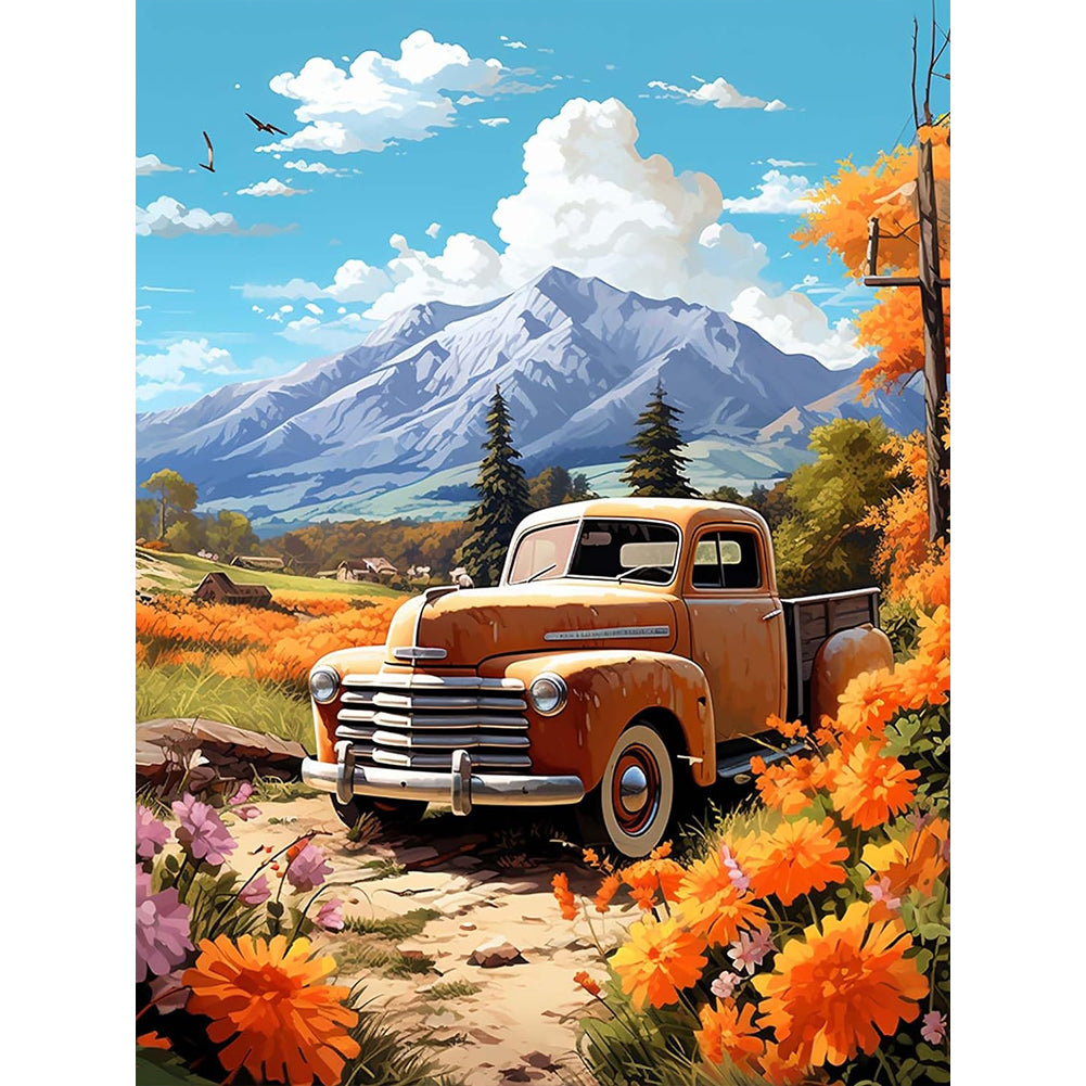 Diamond Painting - Full Round - mountain scenery (30*40CM)