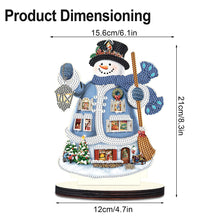 Load image into Gallery viewer, Christmas Snowman Wooden Desktop Diamond Painting Ornament (#2)
