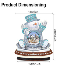 Load image into Gallery viewer, Christmas Snowman Wooden Desktop Diamond Painting Ornament (#3)
