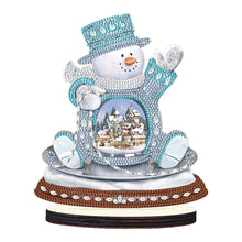 Load image into Gallery viewer, Christmas Snowman Wooden Desktop Diamond Painting Ornament (#3)
