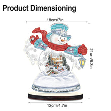 Load image into Gallery viewer, Christmas Snowman Wooden Desktop Diamond Painting Ornament (#4)
