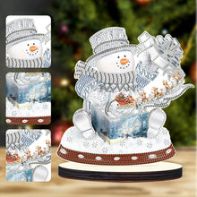 Load image into Gallery viewer, Christmas Snowman Wooden Desktop Diamond Painting Ornament (#8)
