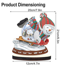 Load image into Gallery viewer, Christmas Snowman Wooden Desktop Diamond Painting Ornament (#12)
