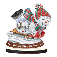 Load image into Gallery viewer, Christmas Snowman Wooden Desktop Diamond Painting Ornament (#12)
