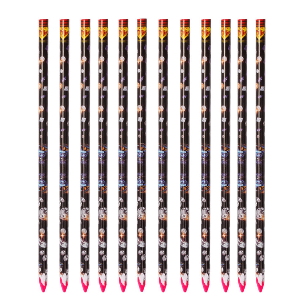 12PCS Diamond Painting Pen Self Adhesive with Pencil Sharpener (Rose Red)