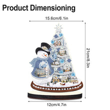 Load image into Gallery viewer, 2PCS Wooden Xmas Snowman Desktop Diamond Painting Ornament (#2)
