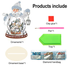 Load image into Gallery viewer, 2PCS Wooden Xmas Snowman Desktop Diamond Painting Ornament (#4)
