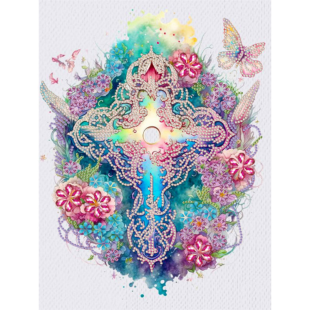 Diamond Painting - Partial Special Shaped - cross (30*40CM)