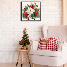 Load image into Gallery viewer, Diamond Painting - Partial Special Shaped - Christmas flower poinsettia (30*30CM)
