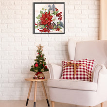 Load image into Gallery viewer, Diamond Painting - Partial Special Shaped - Christmas flower poinsettia (30*30CM)
