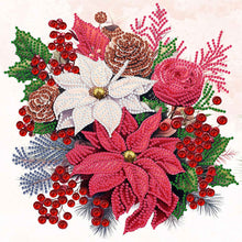 Load image into Gallery viewer, Diamond Painting - Partial Special Shaped - Christmas flower poinsettia (30*30CM)
