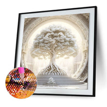 Load image into Gallery viewer, Diamond Painting - Full Round - Pure White Tree of Life Temple (30*30CM)

