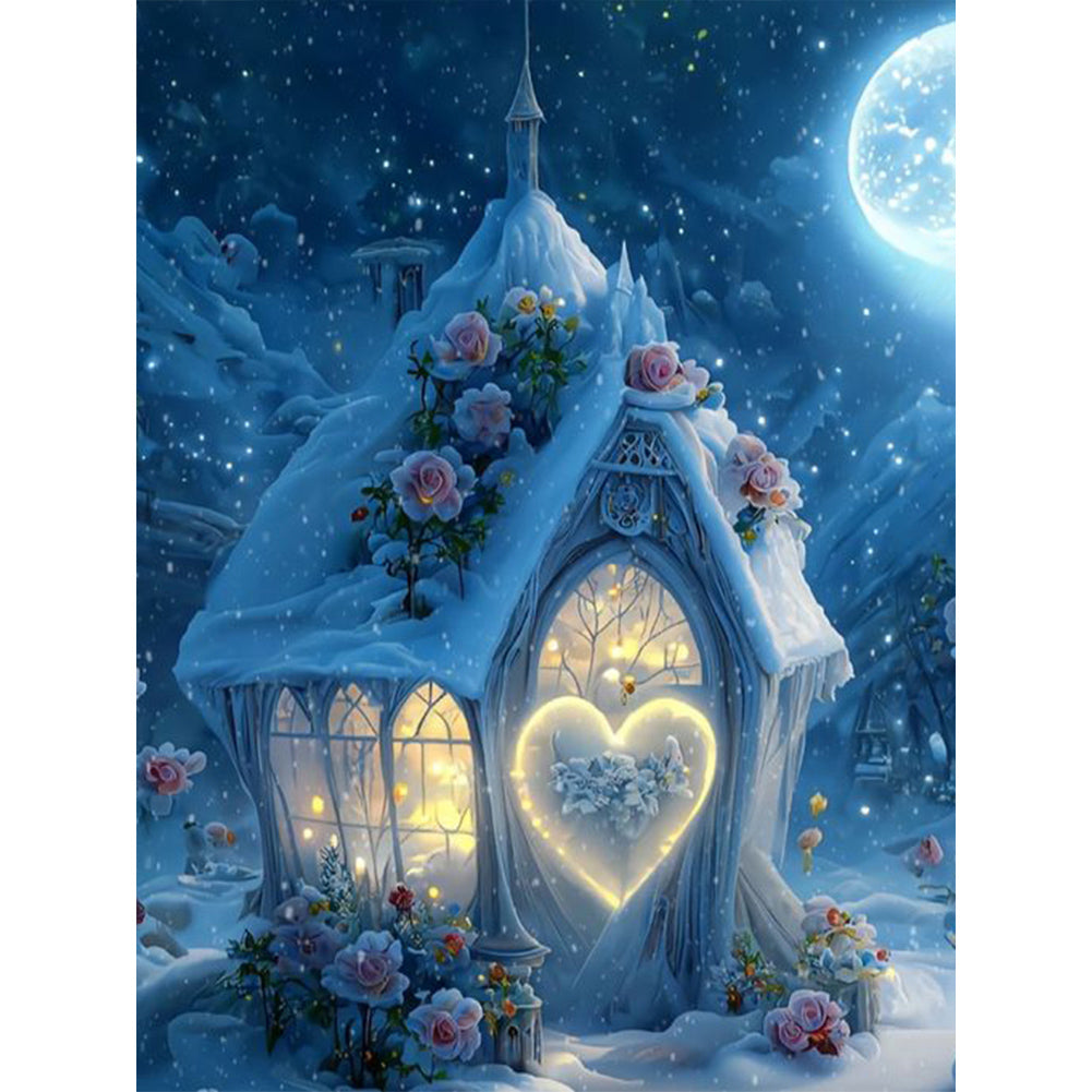 Diamond Painting - Full Round - Snow cabin (30*40CM)