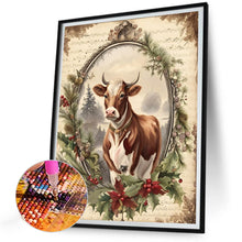Load image into Gallery viewer, Diamond Painting - Full Round - cow in retro diary (30*40CM)
