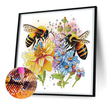 Load image into Gallery viewer, Diamond Painting - Partial Special Shaped - honey bees (30*30CM)
