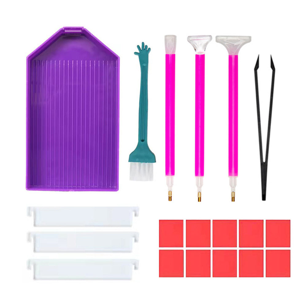 Diamond Painting Art Trays with Divider for Diamond Art DIY Craft (Purple)