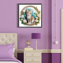 Load image into Gallery viewer, Diamond Painting - Partial Special Shaped - simple kitten (40*40CM)
