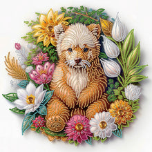 Load image into Gallery viewer, Diamond Painting - Partial Special Shaped - Simple unhappy bear (40*40CM)
