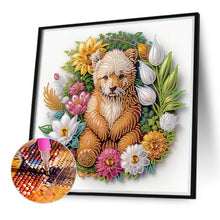 Load image into Gallery viewer, Diamond Painting - Partial Special Shaped - Simple unhappy bear (40*40CM)
