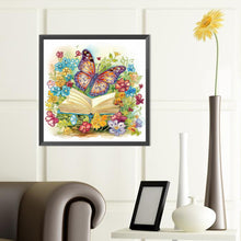 Load image into Gallery viewer, Diamond Painting - Partial Special Shaped - Minimalistic book and butterfly (40*40CM)
