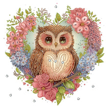 Load image into Gallery viewer, Diamond Painting - Partial Special Shaped - simple owl (40*40CM)

