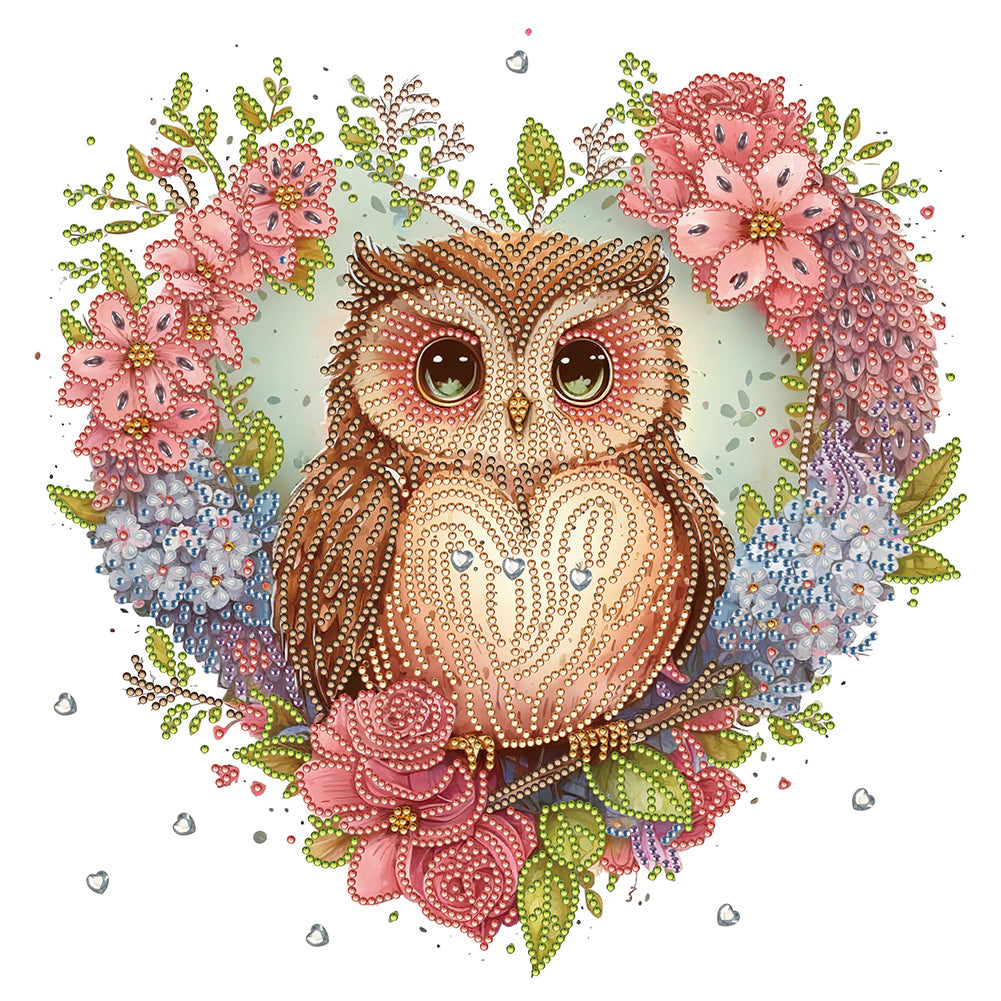 Diamond Painting - Partial Special Shaped - simple owl (40*40CM)