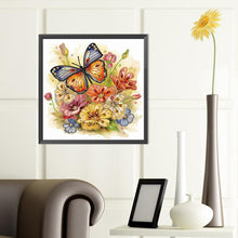 Load image into Gallery viewer, Diamond Painting - Partial Special Shaped - Simple butterfly and flower (40*40CM)
