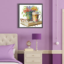 Load image into Gallery viewer, Diamond Painting - Partial Special Shaped - Simple book coffee (40*40CM)
