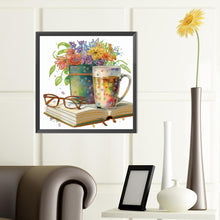 Load image into Gallery viewer, Diamond Painting - Partial Special Shaped - Simple book coffee (40*40CM)
