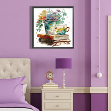 Load image into Gallery viewer, Diamond Painting - Partial Special Shaped - Simple glasses book (40*40CM)
