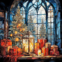 Load image into Gallery viewer, Diamond Painting - Full Round - Christmas glass art (30*30CM)

