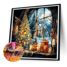 Load image into Gallery viewer, Diamond Painting - Full Round - Christmas glass art (30*30CM)
