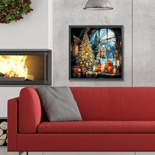 Load image into Gallery viewer, Diamond Painting - Full Round - Christmas glass art (30*30CM)
