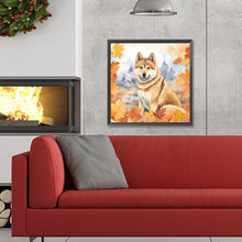 Load image into Gallery viewer, Diamond Painting - Full Round - maple leaf puppy (30*30CM)
